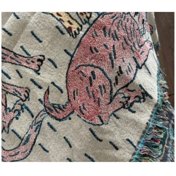 Free People x Olivia Wendel Dog Throw Blanket ๐พ Exclusive Limited Edition NWT - Picture 7 of 16